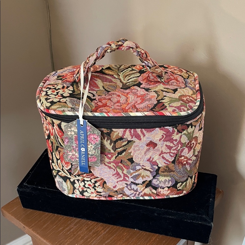 April Cornell Floral Tapestry Train Case - Multicolor NWT